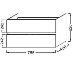 Тумба под раковину Jacob Delafon Tolbiac подвесная, Белый лак (80 EB2382-J5)
