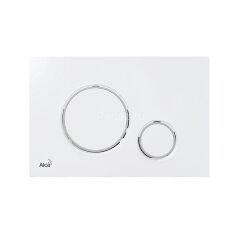 Кнопка смыва Alcadrain, белый хром/глянец (M770)