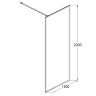 Душевая перегородка AZARIO RICHMOND 6310 Walk-in 1100x2000 прозрачное стекло 6 мм, цвет профиля серебро (AZ-NAG 6310 1100)