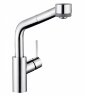 Hansgrohe 32856000 Talis Смеситель для кухни, однорычажный, с выдвижным душем, 1/2