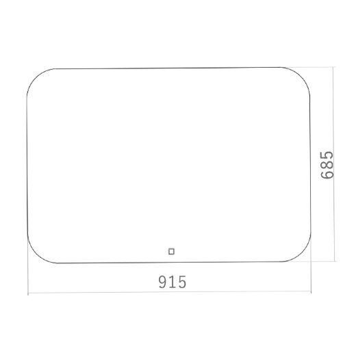 Зеркало AZARIO Паллада 915х685 с подсветкой, сенсорный выключатель с функцией диммера (LED-00002244)