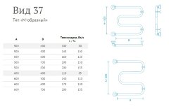 Полотенцесушитель водяной Маргроид М-образный 60х40 "Вид 37", хром