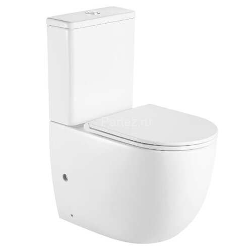 Унитаз-компакт Azario Mitta 620х340х810 напольный, безободковый, в комплекте с сиденьем микролифт (A