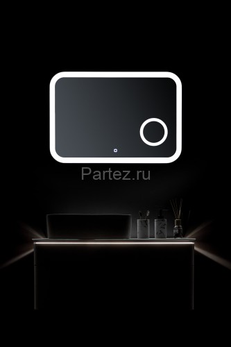 Зеркало Azario Эльза 1000х800 c подсветкой и диммером, сенсорный выключатель (ФР-00002155)