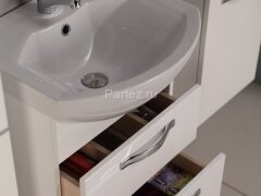 Тумба под раковину AQUATON Ария 50 Н, белая (1A140201AA010)