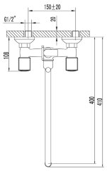 Смеситель для ванны Lemark Merkado LM2351C