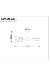 Потолочная люстра Arte Lamp A8030PL-6BK
