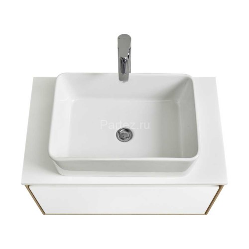 Тумба под раковину Aquaton Либерти 70 дуб эльвезия, белый глянец (1A279801LYC70)