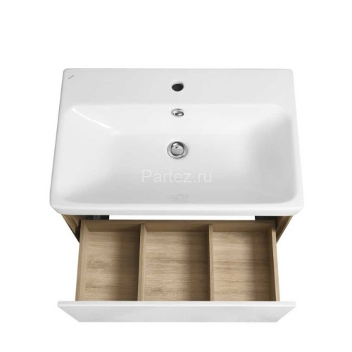 Тумба под раковину Aquaton Либерти 70 дуб эльвезия, белый глянец (1A279801LYC70)