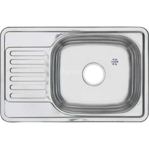 Мойка 6642 U MELANA 0,8/180 врезная прямоугольная с сифоном (220 t *10)