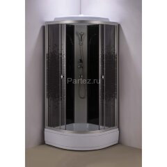 Душевая кабина Loranto 100x100x215 поддон 25 см, 4 мм прозрачное стекло с рисунком "мозайка" (CS-1000-25ТМ/М)