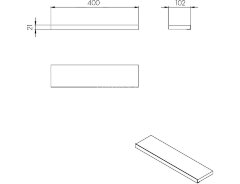 Полка подвесная AQUATON Лофт Урбан 34 см, дуб орегон (1A255503LQX50)