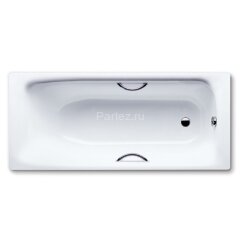 Ванна стальная Kaldewei Eurowa 150х70х39, alpine white, без ножек, с отверстиями для ручек