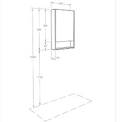 Зеркальный шкаф Aquaton Сканди 55 Белый (1A252102SD010)