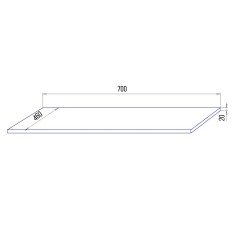 Столешница на тумбу Lotos 70 МДФ, белый глянцевый (CS00091639)
