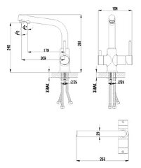 Смеситель для кухни с фильтром Lemark Comfort LM3061 granit