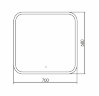 Зеркало AZARIO Стив-2 700х680 c подсветкой и диммером, сенсор выкл+подогрев (ФР-00001755)