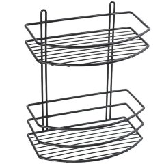 Полка корзина Fixsen двухэтажная, черный (FX-720B-2)