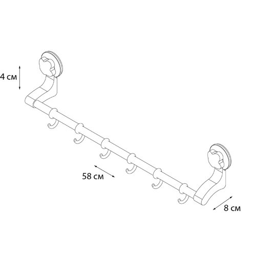 Полотенцедержатель Fixsen Grampus трубчатый 55 см, белый (GR-7077)