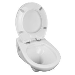 Унитаз подвесной Loranto Fredo 355х550х410 безободковый, с быстросъемным сиденьем микролифт (CS-WH80
