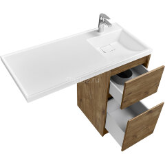 Тумба под раковину Aquaton Лондри 40 без фасада, дуб рустикальный (1A267001LHDR0)