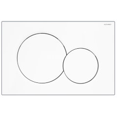 Кнопка смыва AZARIO NEW двойная, пластик, белый глянцевый (AZ-010.01)