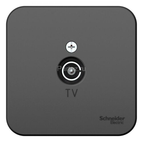 Розетка телевизионная TV ОП Blanca коннектор с изолир. пластиной антрацит SE BLNTA000016