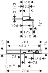 13183000 ShowerTablet Select Термостат для ванны ShowerTabletSelect 700, BM