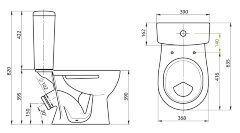 Унитаз-компакт Santeri Орион напольный, с бачком, с сиденьем (1.P400.8.S00.00B.F)