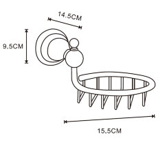 Мыльница Azario ELVIA, Золото (AZ-91109G)