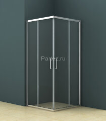 Душевое ограждение Azario SEATTLE 100х100х195 хром, 6мм прозрачное стекло