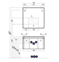 Зеркало AQUATON Шерилл 85 подсветка, сенсорный выключатель (1A210302SH010)