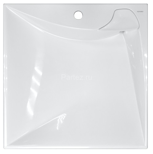 Раковина подвесная Azario Gratsiy 597х598х100 литьевой мрамор, белая (CS00078505)