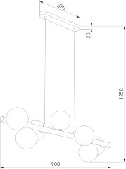 Подвесной светильник TK Lighting 10272 Estera Wood