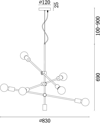 Подвесная люстра Freya FR5043PL-06BS