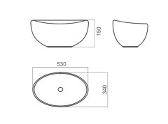 Раковина Sanita Luxe Ringo Cut, накладная, белая (RNGSLWB01C)