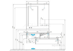 Тумба под раковину AQUATON Сакура 100 подвесная, светлое дерево (1A234901SKW80)