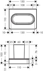 Стакан для зубных щеток Axor Universal Accessories, хром (42834000)