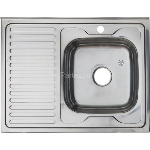 Мойка 8060 R MELANA 0,6/160 накладная прямоугольная с сифоном (016 t R *10)