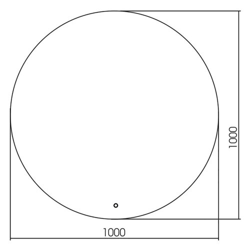 Зеркало AZARIO Саванна D1000 -2 подсветка, сенсорный выключатель с функцие диммера, подогрев, паряща