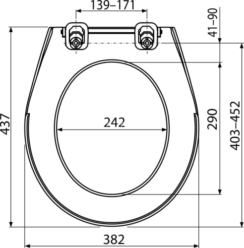 Сиденье для унитаза Alcaplast, антибактериальное, белое (A60)