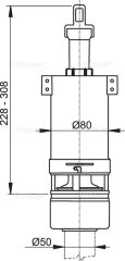 Сливной механизм Alcaplast, для низкорасположенного бачка (A02)