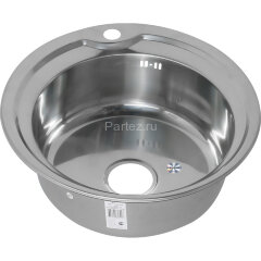 Мойка 510 N 0,6/170 врезная круглая с сифоном  (018a N*15)