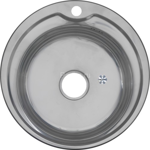 Мойка 510 N 0,6/170 врезная круглая с сифоном  (018a N*15)