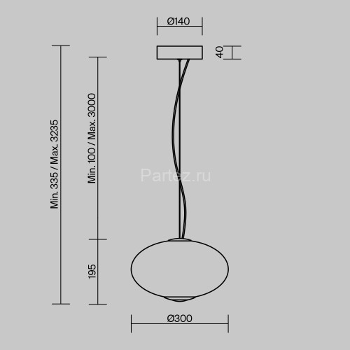 Подвесной светильник Maytoni MOD397PL-L12CH3K