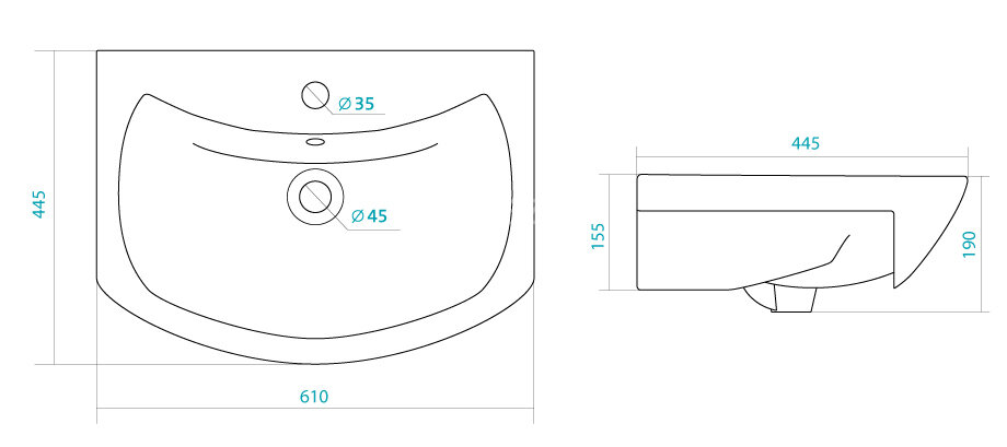 Раковина AQUATON БАЛТИКА 60, белая (1WH110246)