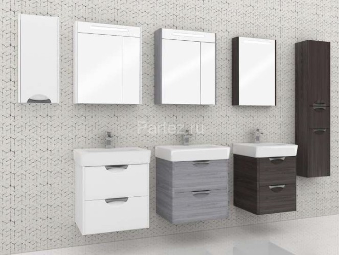 Зеркало-шкаф AQUATON СИЛЬВА 50 с подсветкой, Дуб Макиато (1A215502SIW5L)