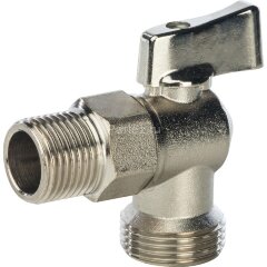 Кран шаровой угловой для стиральных машин 1/2"х3/4" Stout