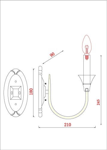 Бра Arte Lamp A4094AP-1WH