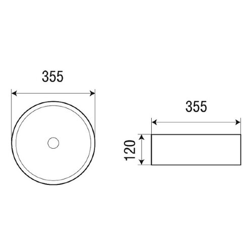 Раковина Azario 355х355х120 накладная, цвет светло-серый матовый (AZ-3134-MFG)